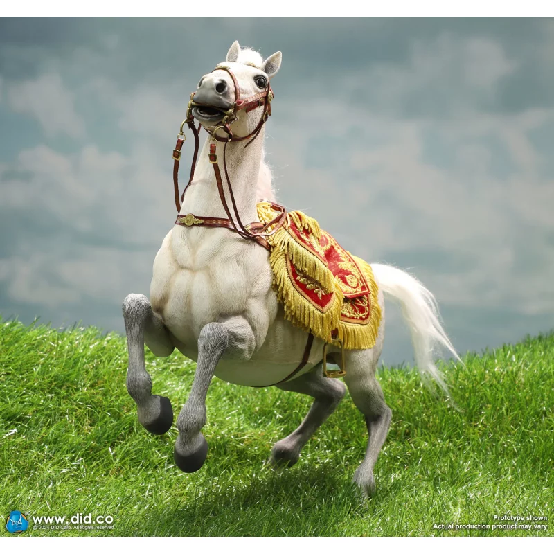 Napoleon White War Horse (Prancing) Collectible Figure 1/6 DID E60078