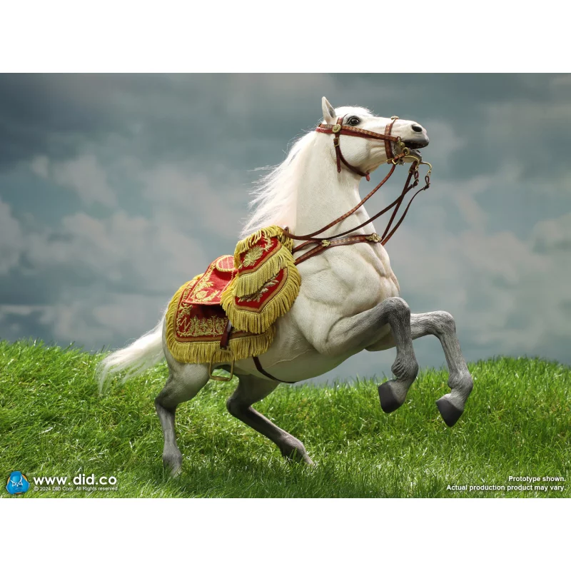 Napoleon White War Horse (Prancing) Collectible Figure 1/6 DID E60078