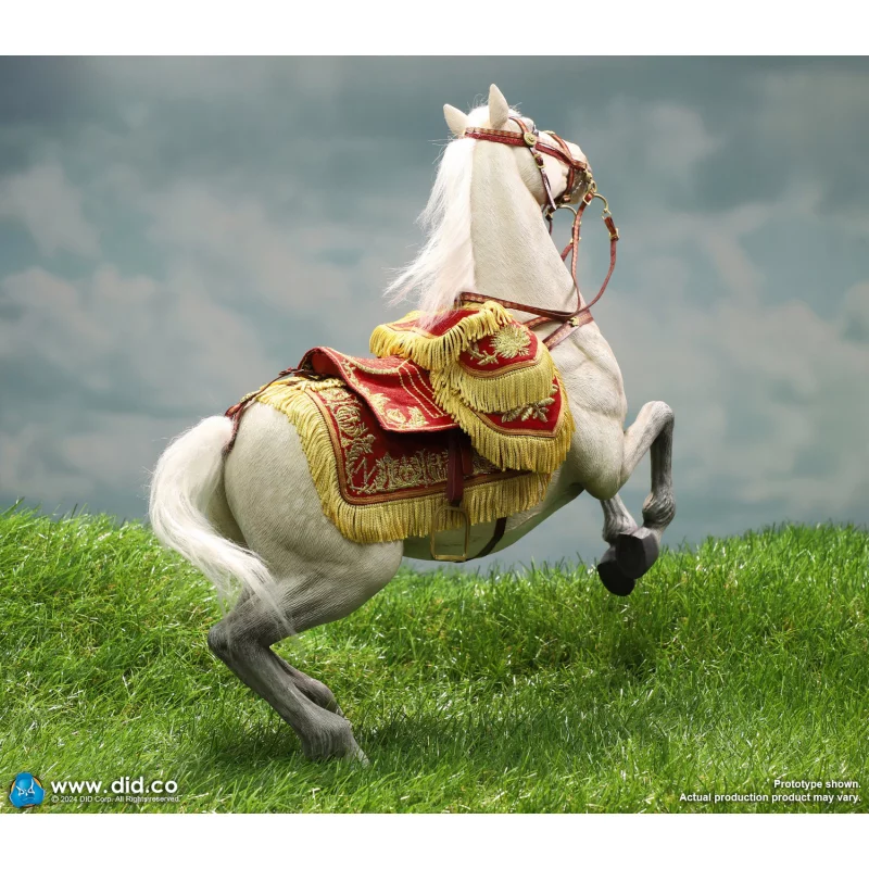 Napoleon White War Horse (Prancing) Collectible Figure 1/6 DID E60078