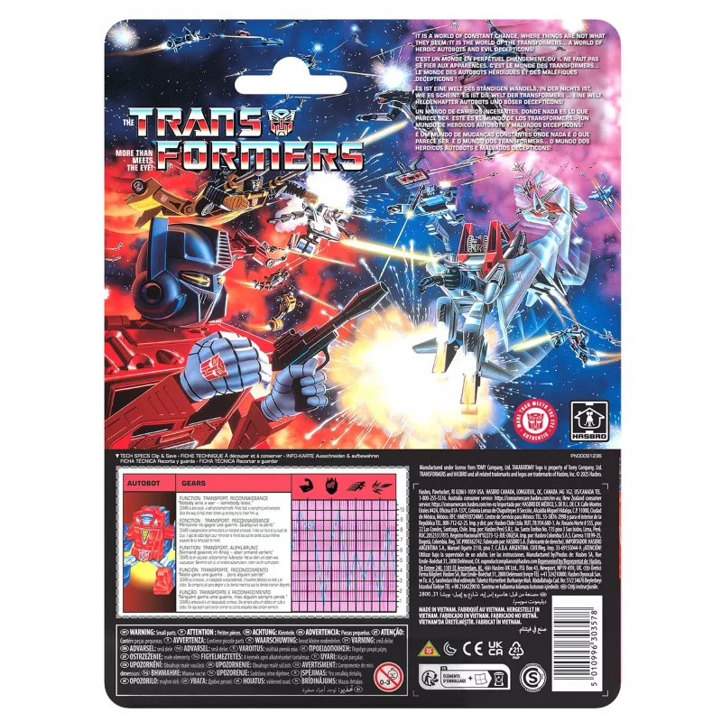 Transformers Action Figure Retro G1 Autobot Gears 13cm