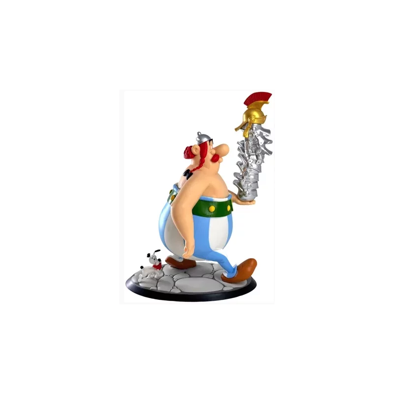 Asterix Figure Obelix Stack of Helmets and Idéfix 21cm