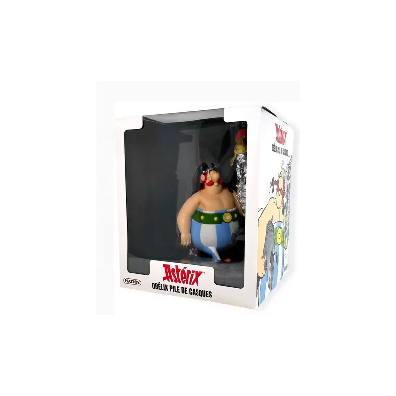 Asterix Figure Obelix Stack of Helmets and Idéfix 21cm