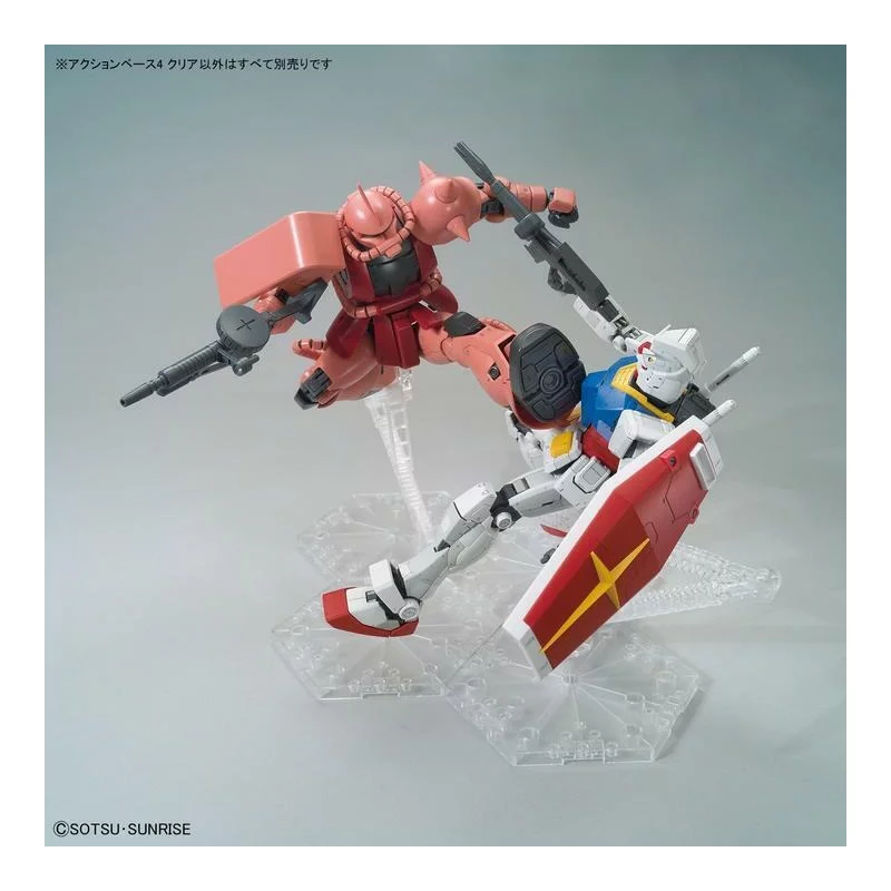 Gundam Clear Action Base 4 Pack de 3 Socles Transparents pour Maquettes