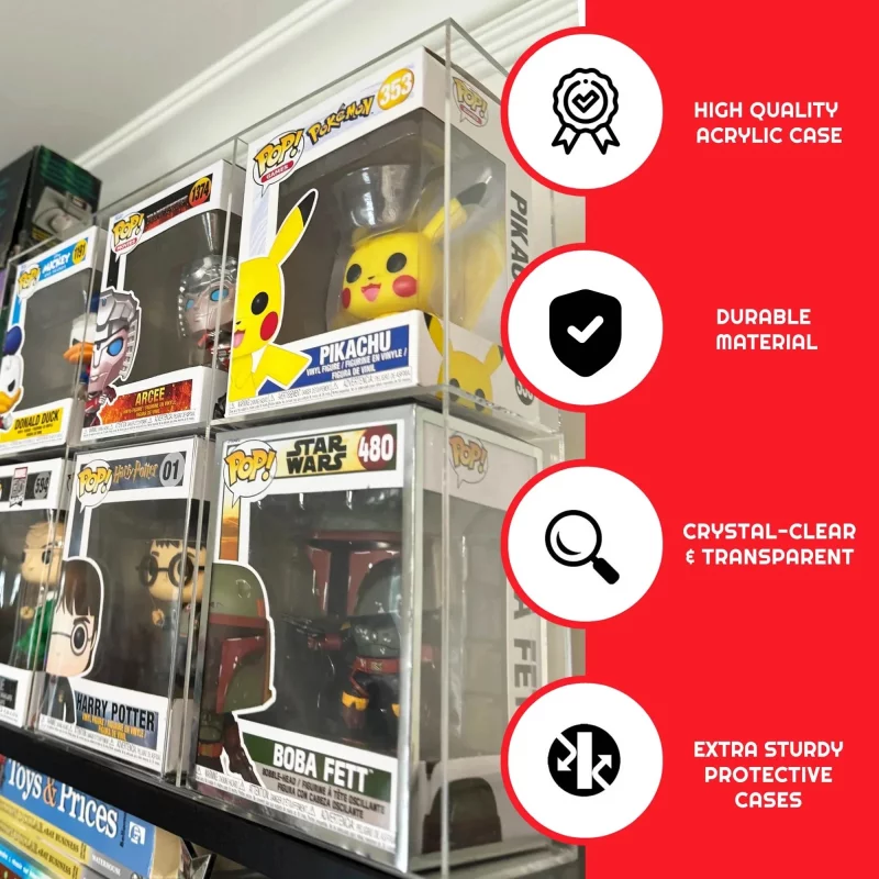 Evoretro Vitrine 6 slots acrylic display case for Funko Pop