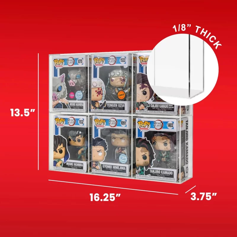 Evoretro Vitrine 6 slots acrylic display case for Funko Pop