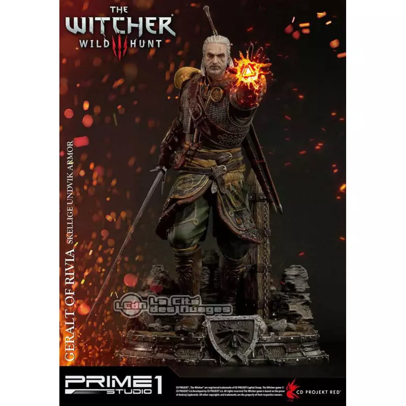 Witcher 3 Wild Hunt Statue 1/4 Geralt of Rivia Skellige Undvik Armor Exclusive Version 58cm (Displayed)