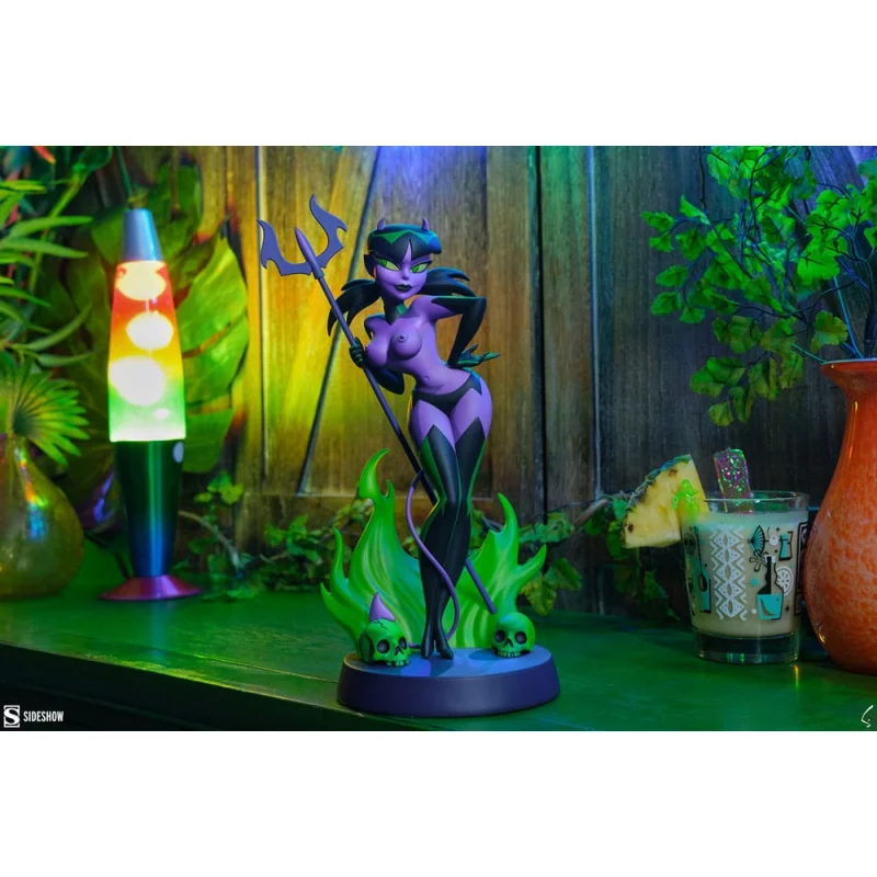 Original Artist Series Statue Devil Girl (Purple and Green