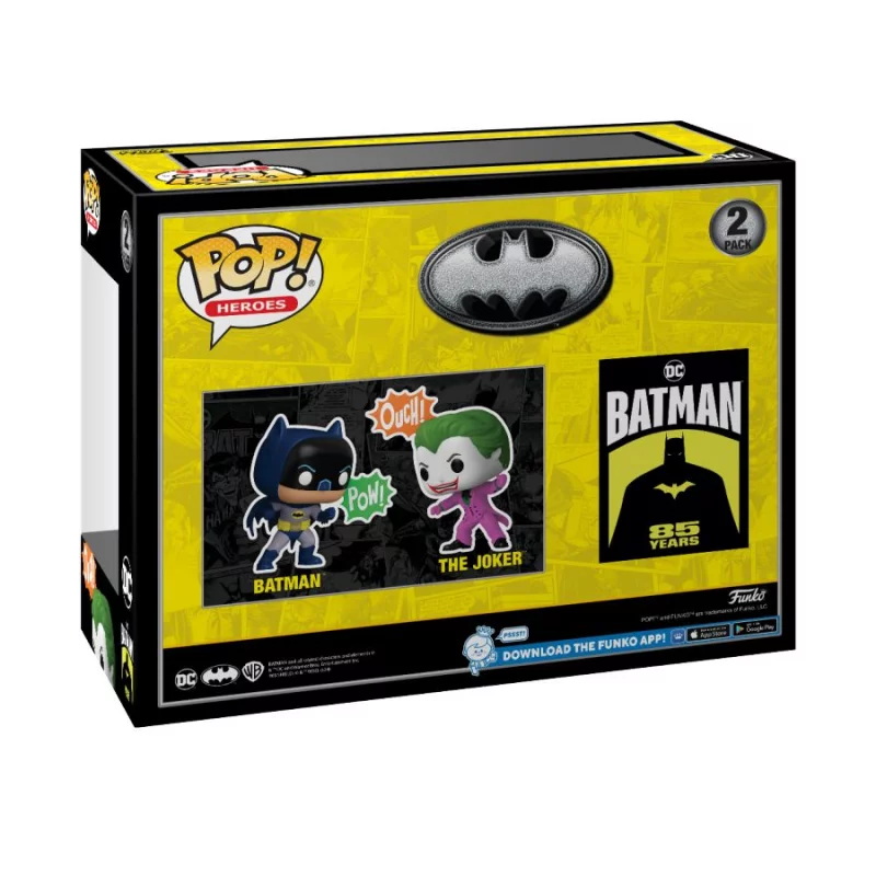 DC Heroes POP! 2-Pack Batman &amp; The Joker 1966 Exclusive Figure 10cm