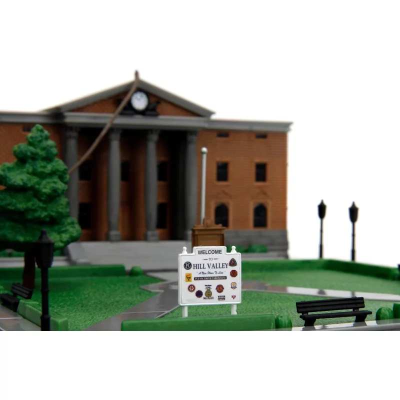 Back to the Future Hill Valley Courthouse Clock Tower Nano Scene Display Diorama