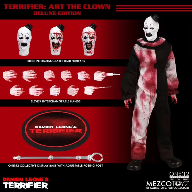 Terrifier Action Figure 1/12 scale Art the Clown Deluxe Edition 17cm