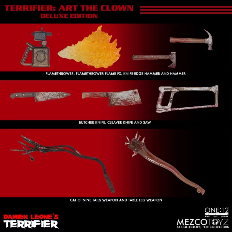 Terrifier Action Figure 1/12 scale Art the Clown Deluxe Edition 17cm