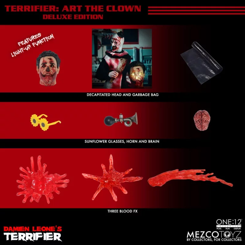 Terrifier Action Figure 1/12 scale Art the Clown Deluxe Edition 17cm