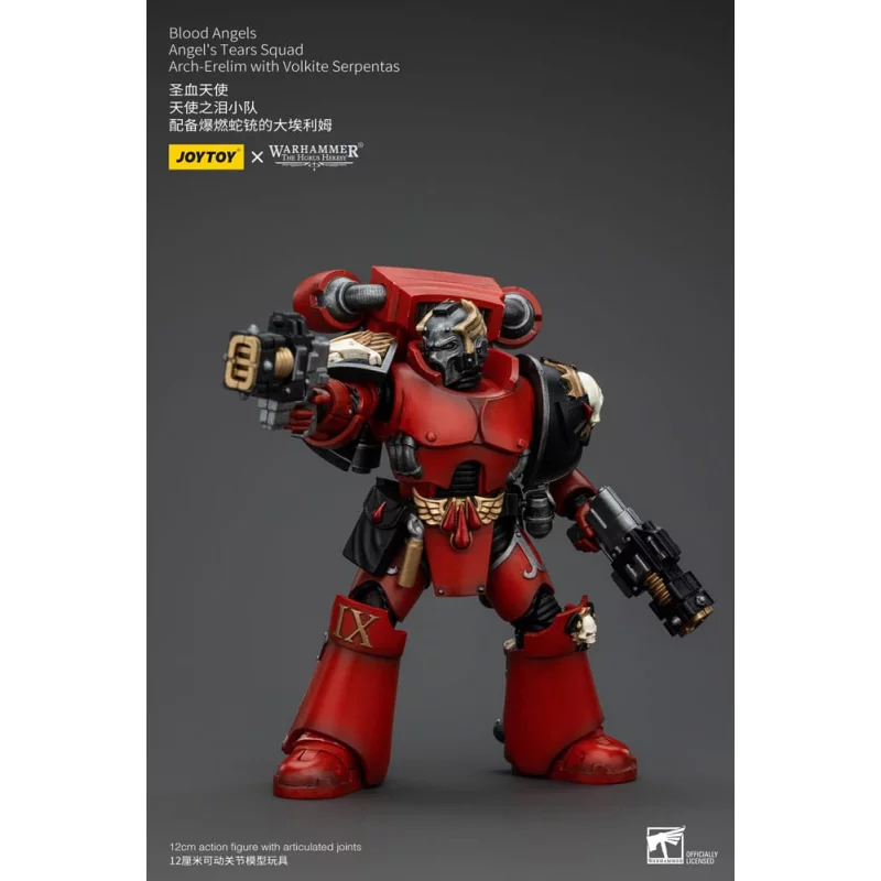 Warhammer The Horus Heresy Action Figurine 1/18 Blood Angels Angel&#039;s Tears Squad Arch-Erelim with Volkite Serpentas 12cm