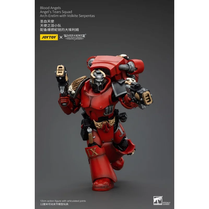 Warhammer The Horus Heresy Action Figurine 1/18 Blood Angels Angel&#039;s Tears Squad Arch-Erelim with Volkite Serpentas 12cm