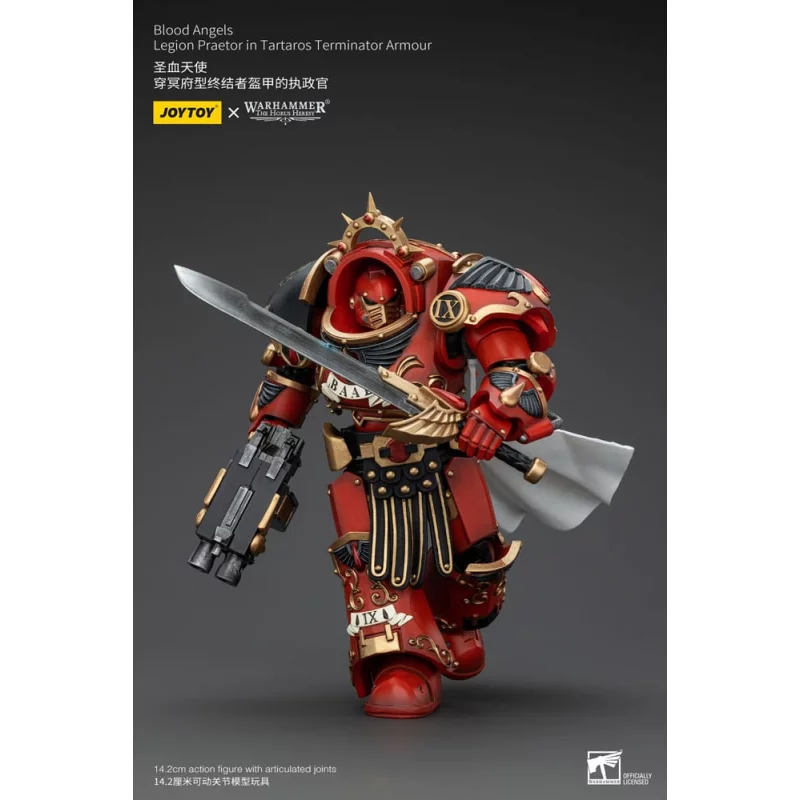 Warhammer The Horus Heresy Action Figurine 1/18 Blood Angels Legion Praetor in Tartaros Terminator Armour 14cm