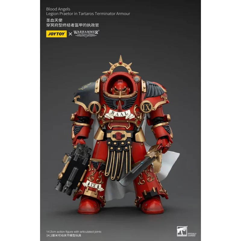 Warhammer The Horus Heresy Action Figurine 1/18 Blood Angels Legion Praetor in Tartaros Terminator Armour 14cm