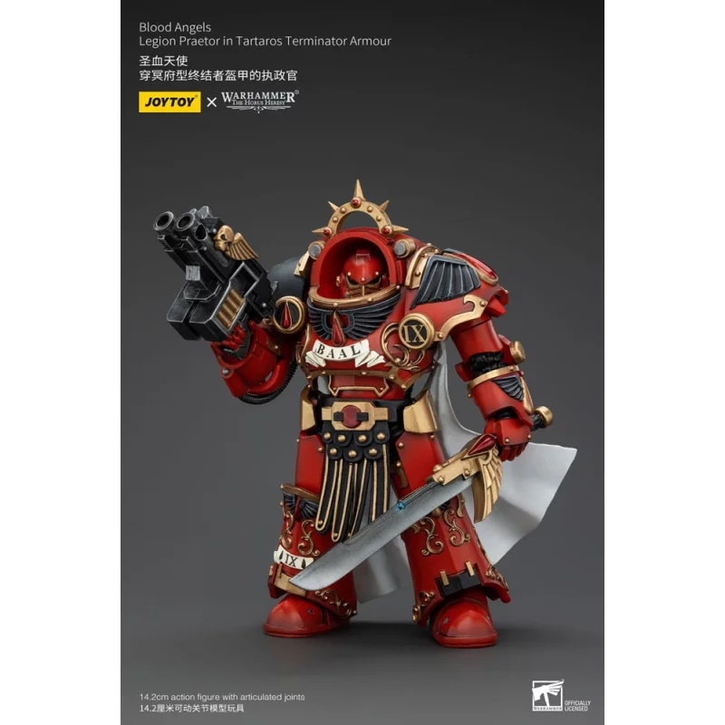 Warhammer The Horus Heresy Action Figurine 1/18 Blood Angels Legion Praetor in Tartaros Terminator Armour 14cm