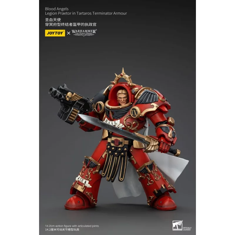 Warhammer The Horus Heresy Action Figurine 1/18 Blood Angels Legion Praetor in Tartaros Terminator Armour 14cm