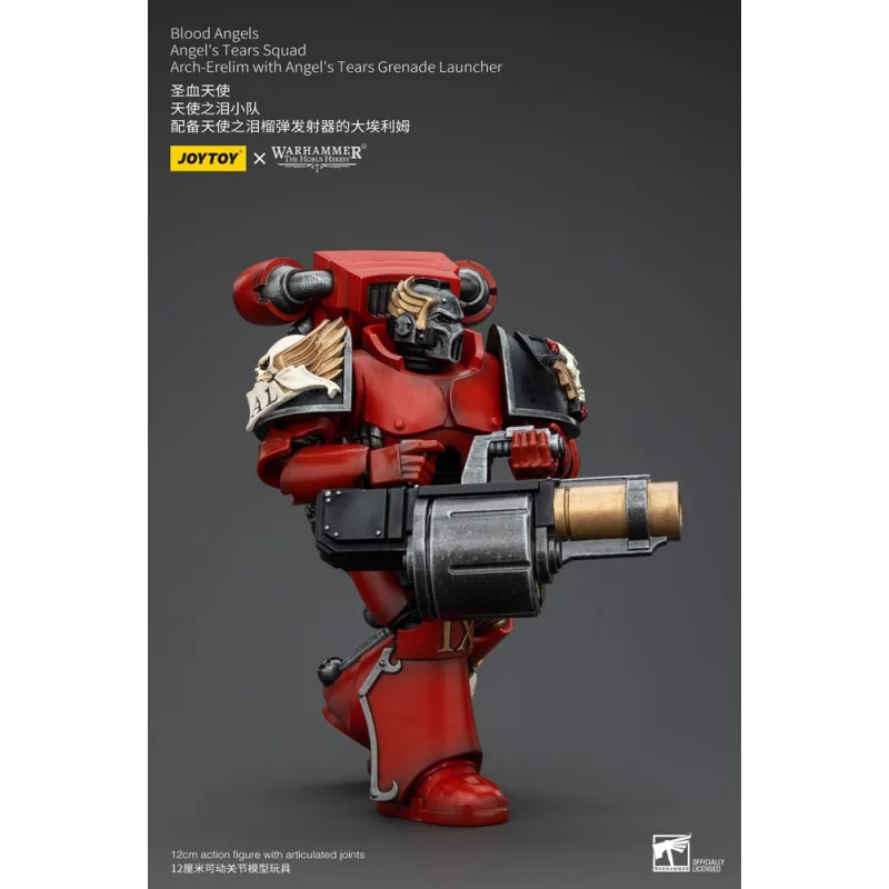 Warhammer The Horus Heresy Action Figure 1/18 Blood Angels Angel&#039;s Tears Squad Arch-Erelim Angel&#039;s Tears Grenade Launcher 12cm