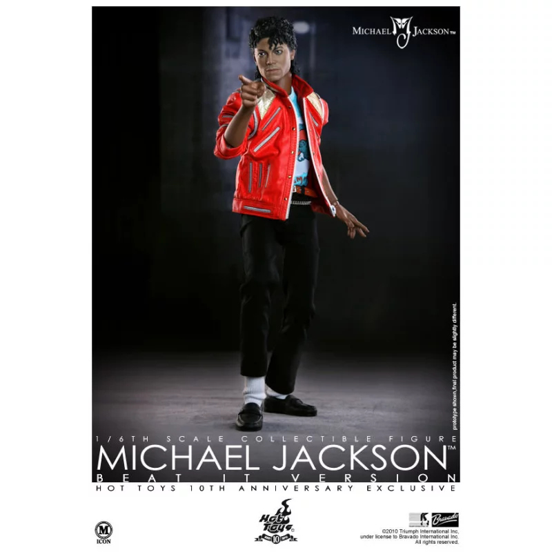 Hot Toys Michael Jackson Beat It ver. 12&quot; 30cm Collectible Figure (Hot Toys 10th Anniversary Exclusive) (Displayed)