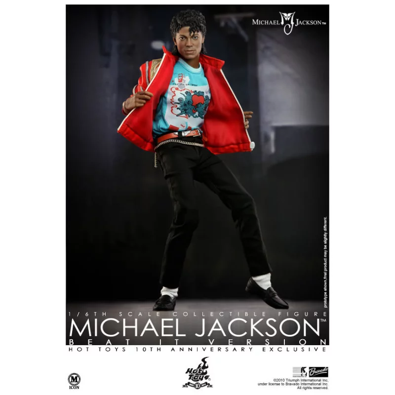 Hot Toys Michael Jackson Beat It ver. 12&quot; 30cm Collectible Figure (Hot Toys 10th Anniversary Exclusive) (Displayed)