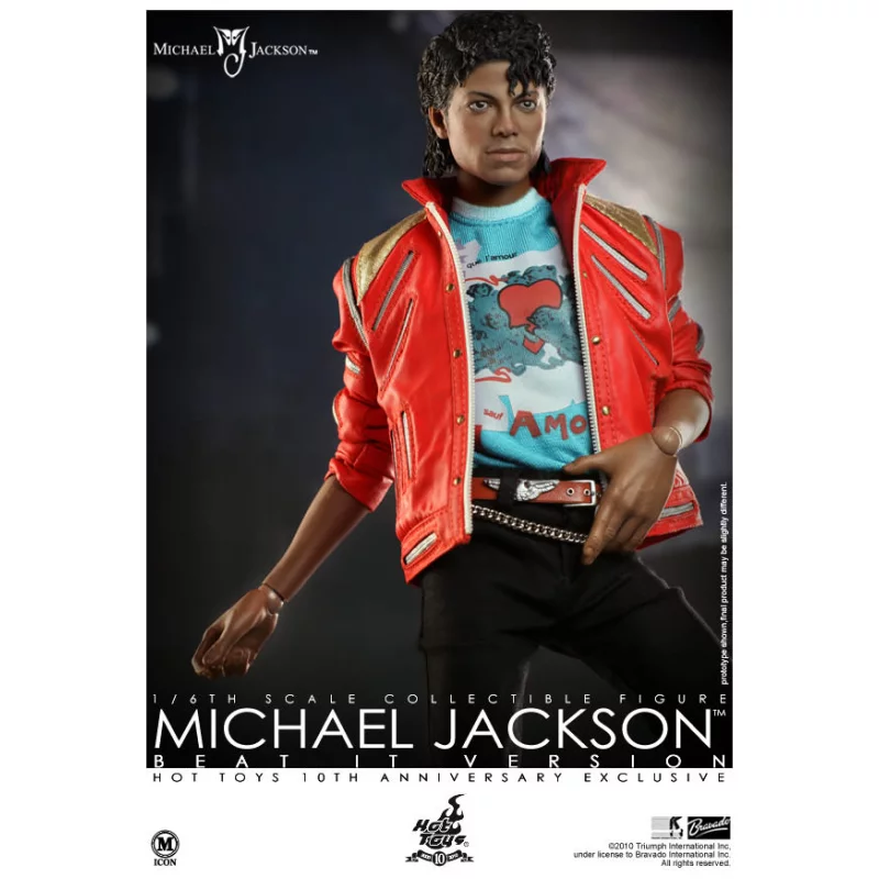 Hot Toys Michael Jackson Beat It ver. 12&quot; 30cm Collectible Figure (Hot Toys 10th Anniversary Exclusive) (Displayed)