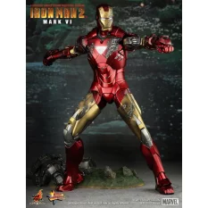Hot Toys MMS132 Iron Man 2 Collectible Action Figurine 1/6 Iron Man Mark VI 30cm (Neuf)