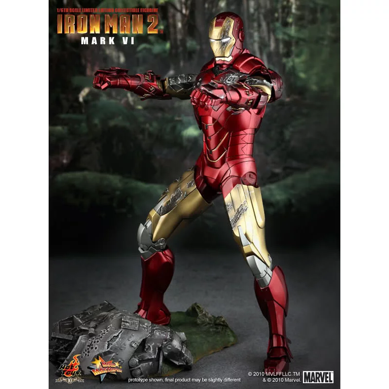 Hot Toys MMS132 Iron Man 2 Collectible Action Figurine 1/6 Iron Man Mark VI 30cm (Neuf)
