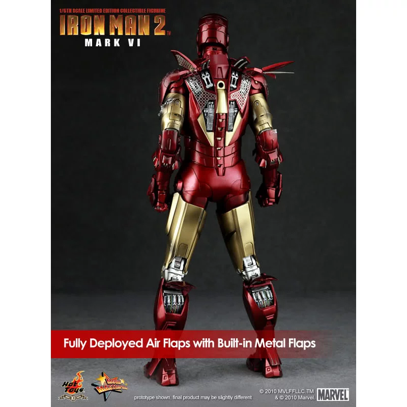 Hot Toys MMS132 Iron Man 2 Collectible Action Figurine 1/6 Iron Man Mark VI 30cm (Neuf)