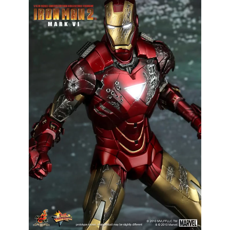 Hot Toys MMS132 Iron Man 2 Collectible Action Figurine 1/6 Iron Man Mark VI 30cm (Neuf)