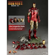 Hot Toys MMS132 Iron Man 2 Collectible Action Figurine 1/6 Iron Man Mark VI 30cm (Neuf)
