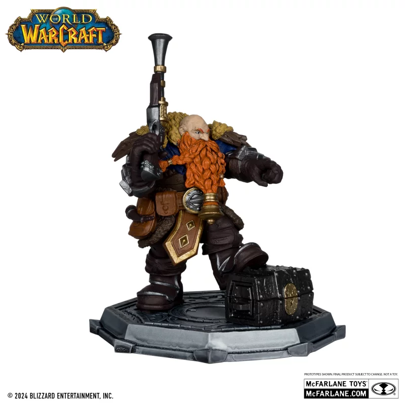 World of Warcraft Set of 2 Figures 1/12 Dwarf Hunter (Blue) &amp; Pandaren (Red) PLATINUM II 15cm