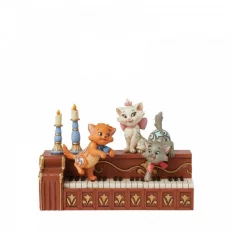Disney Traditions Figure Paws at Play (Aristocats Kittens on Piano Figurine) 12cm