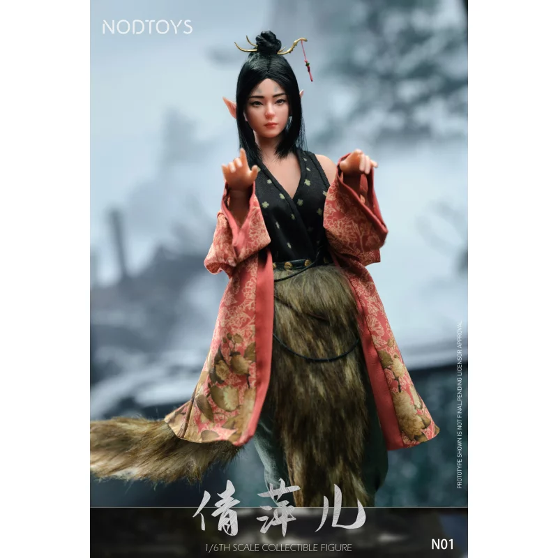 Fox Fairy Qianping&#039;er Silicone Collectible Action Figurine 1/6 NODTOYS