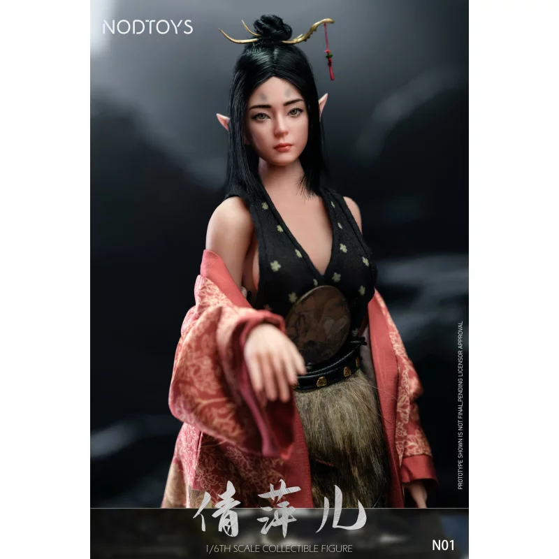 Fox Fairy Qianping&#039;er Silicone Collectible Action Figurine 1/6 NODTOYS
