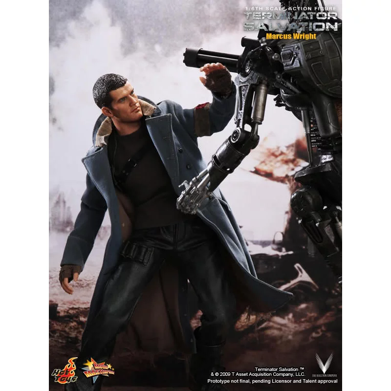 Hot Toys MMS100 Terminator Salvation Marcus Wright Sam Worthington 1/6th Scale Collectible Figure 30cm (New)