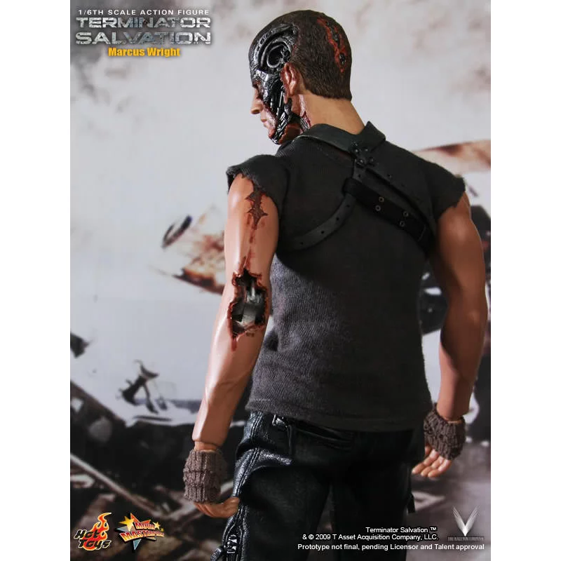 Hot Toys MMS100 Terminator Salvation Marcus Wright Sam Worthington 1/6th Scale Collectible Figure 30cm (New)