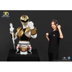 Power Rangers Bust 1/1 White Ranger Life Size WAY STUDIO 100cm