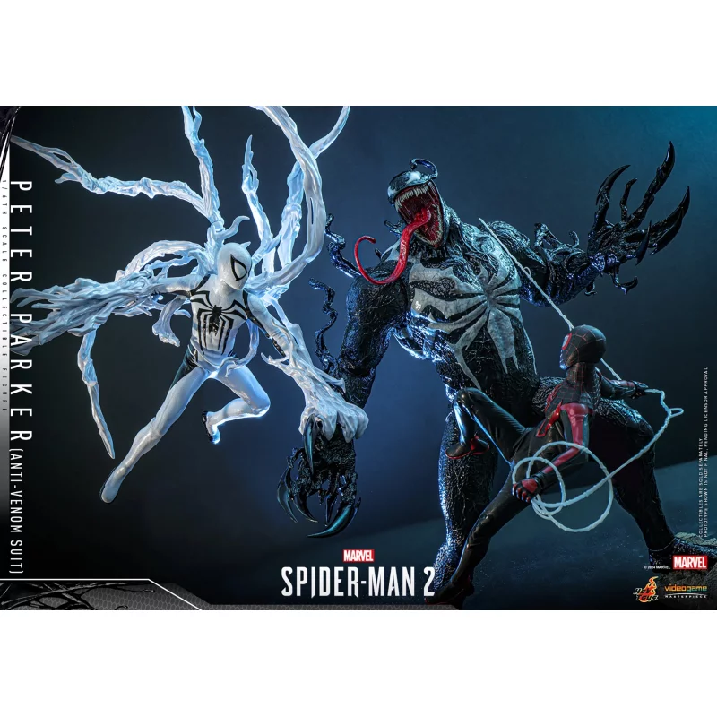 Hot Toys VGM69 Marvel&#039;s Spider-Man 2 Collectible Action Figurine 1/6 Peter Parker (Anti-Venom Suit) 30cm