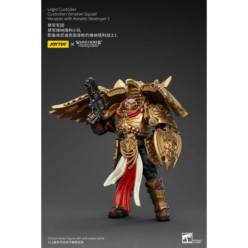 Warhammer The Horus Heresy Action Figure 1/18 Legio Custodes Custodian Venatari Squad Venatari with Kenetic Destroyer 1 13cm