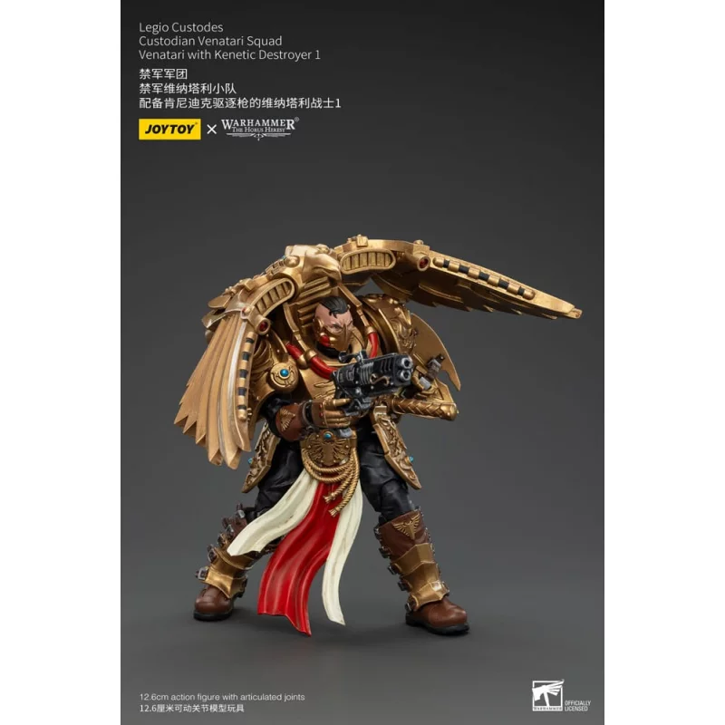 Warhammer The Horus Heresy Action Figure 1/18 Legio Custodes Custodian Venatari Squad Venatari with Kenetic Destroyer 1 13cm
