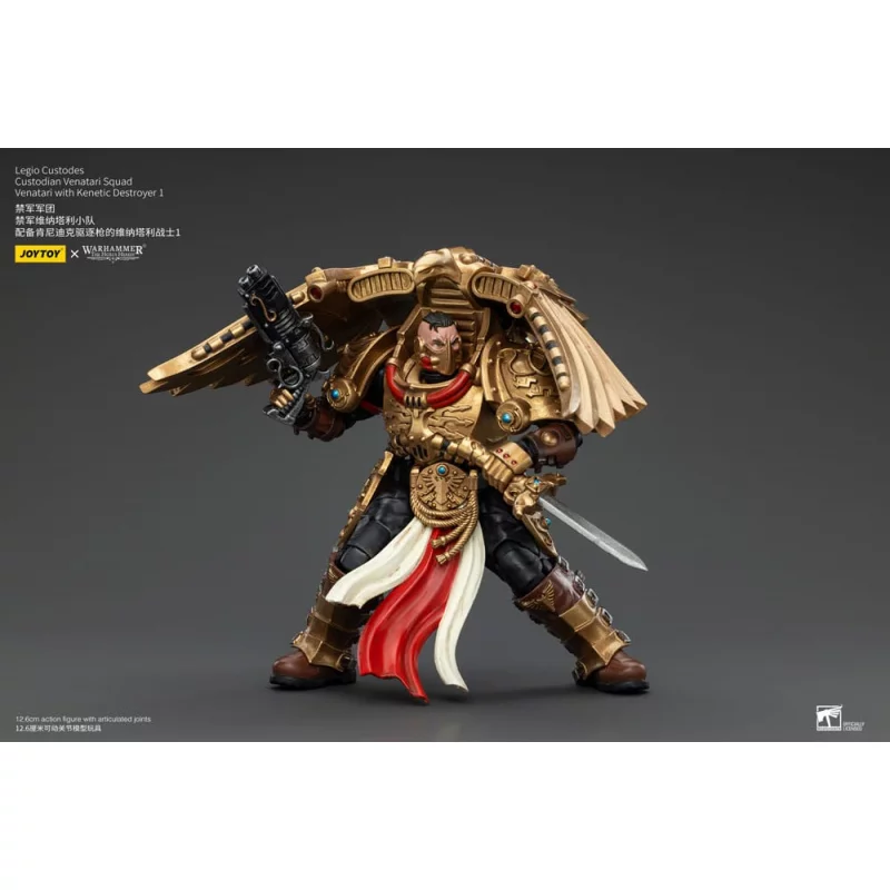Warhammer The Horus Heresy Action Figure 1/18 Legio Custodes Custodian Venatari Squad Venatari with Kenetic Destroyer 1 13cm