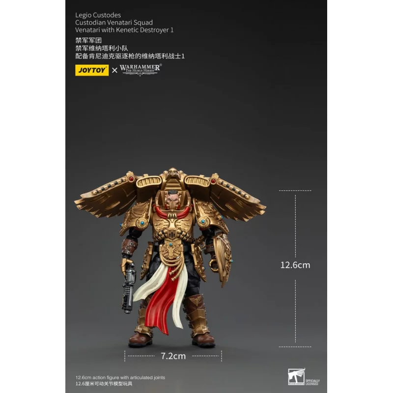 Warhammer The Horus Heresy Action Figure 1/18 Legio Custodes Custodian Venatari Squad Venatari with Kenetic Destroyer 1 13cm