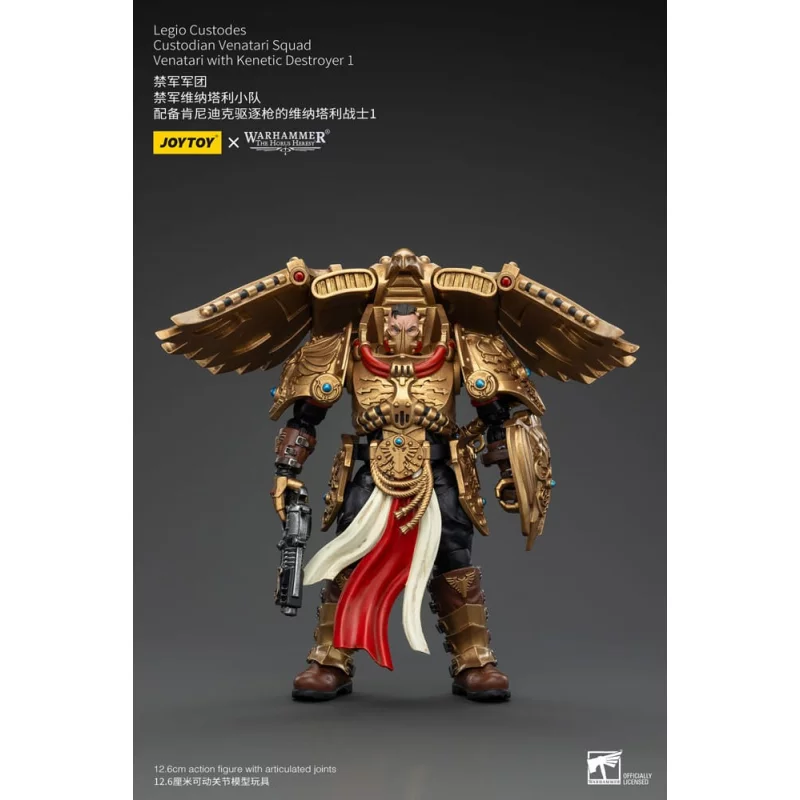 Warhammer The Horus Heresy Action Figure 1/18 Legio Custodes Custodian Venatari Squad Venatari with Kenetic Destroyer 1 13cm