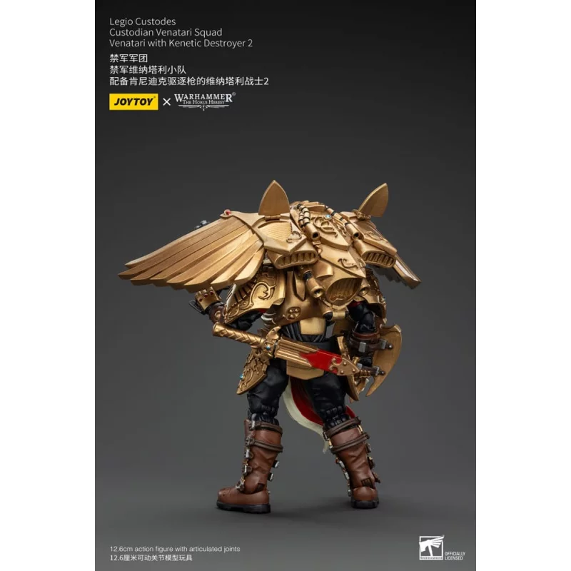 Warhammer The Horus Heresy Action Figure 1/18 Legio Custodes Custodian Venatari Squad Venatari with Kenetic Destroyer 2 13cm