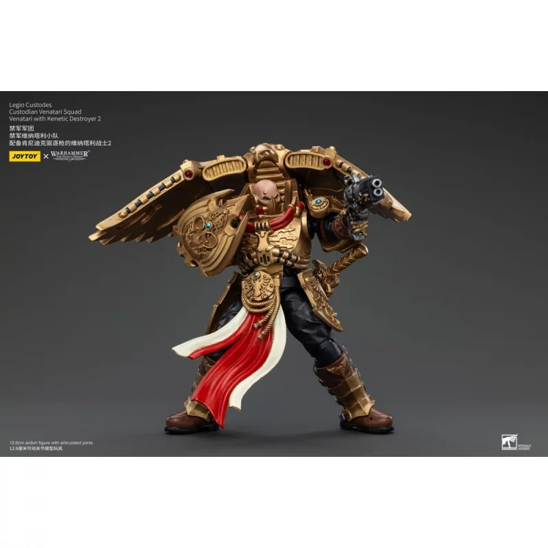 Warhammer The Horus Heresy Action Figure 1/18 Legio Custodes Custodian Venatari Squad Venatari with Kenetic Destroyer 2 13cm