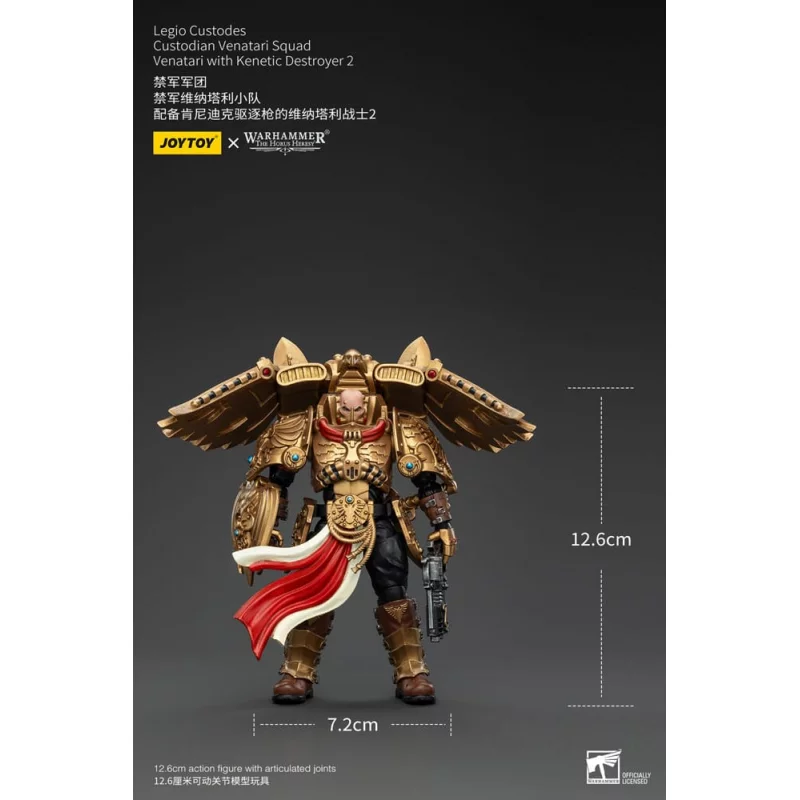 Warhammer The Horus Heresy Action Figure 1/18 Legio Custodes Custodian Venatari Squad Venatari with Kenetic Destroyer 2 13cm