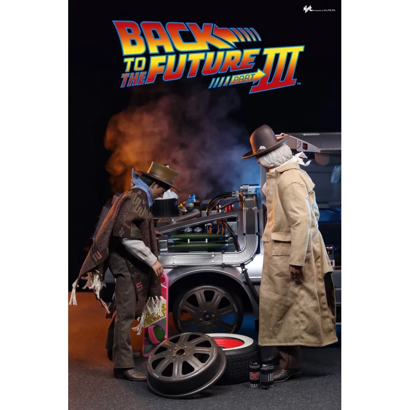 Hot Toys MMS738 Retour vers le Futur 3 III Collectible Véhicule 1/6 DeLorean Time Machine 72cm