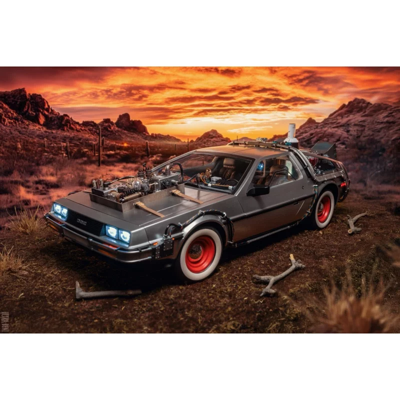 Hot Toys MMS738 Retour vers le Futur 3 III Collectible Véhicule 1/6 DeLorean Time Machine 72cm