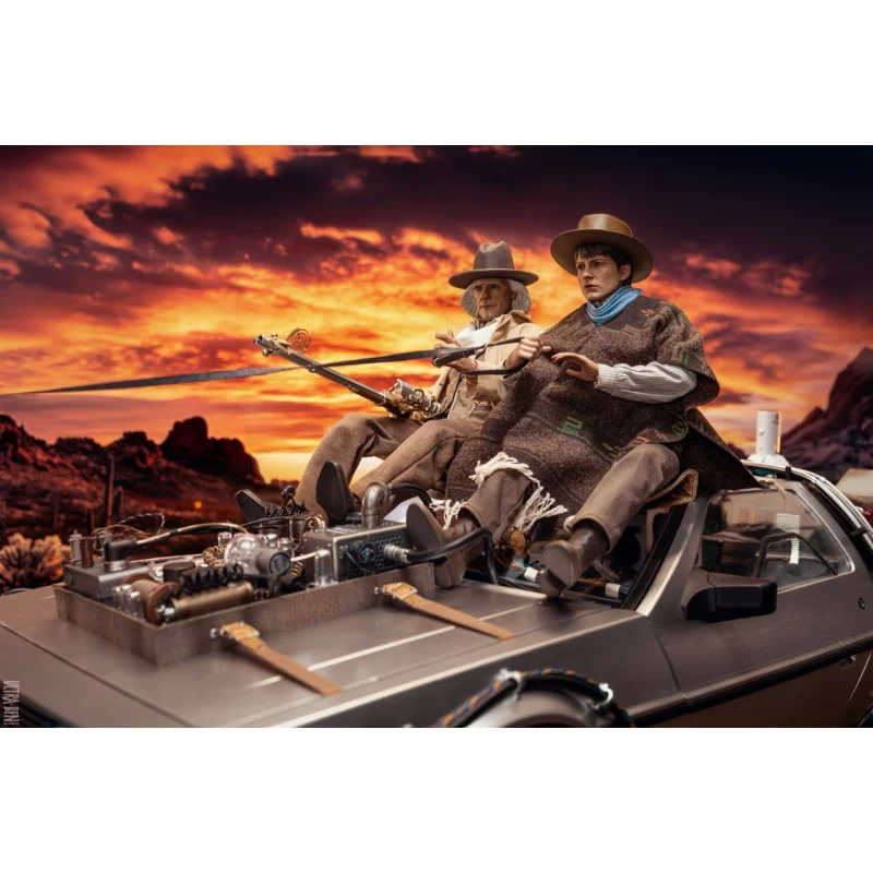 Hot Toys MMS738 Retour vers le Futur 3 III Collectible Véhicule 1/6 DeLorean Time Machine 72cm